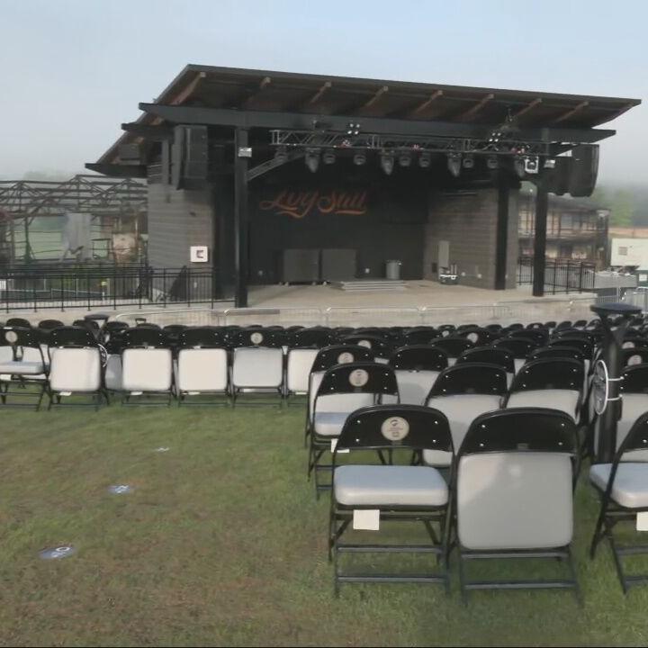 Keith Kaiser checks out the ampitheater space at Dant Crossing